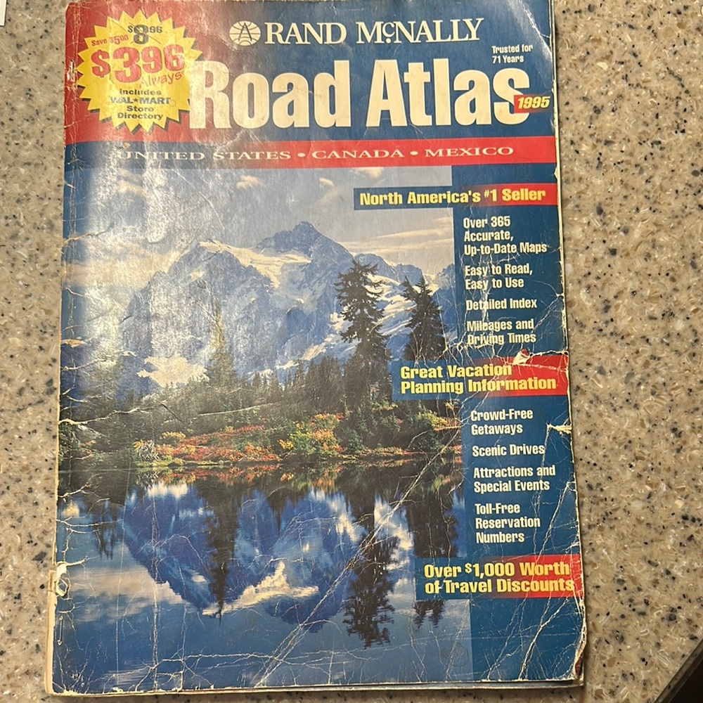 Rand McNally Road Atlas 1995 Vintage